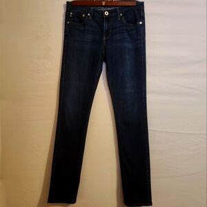AG Adriano Goldschmied The Stevie Slim Straight Jeans - Women 28 - Dark Blue
